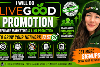 do livegood promotion affiliate marketing and link promotion