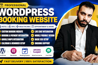 develop wordpress booking website, build wordpress real estate website