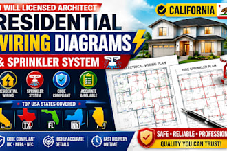 licensed architect residential wiring diagrams, sprinkler system california