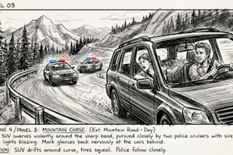 design creative storyboard for animation, film and ads