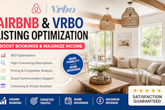 optimize airbnb listing SEO and vrbo marketing for bookings