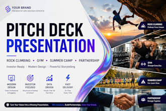 design rock climbing pitch deck gym summer pitch deck camp partnership deck