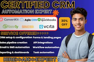 do convertkit razorsync servicebox markate quickbooks vcita agile crm automation