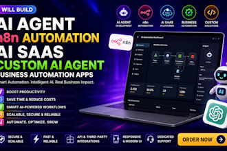 build ai agent n8n automation ai saas custom ai agent business automation apps