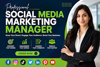 be your social media marketing manager, online business growth content creator