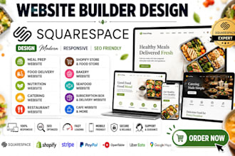 design squarespace meal prep food delivery nutrition catering restaurant website