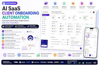 develop saas ai onboarding automation website, customer intake app