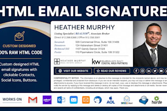 create clickable html email signature outlook signature business email signature