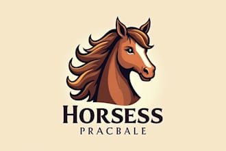 do unique rider female horse logo design for your brand