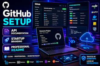 build github repository, github profile  API promotion for startup