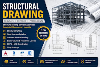do structural drafting and framing drawings for residential projects in uas