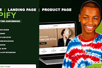 design shopify homepage, landing page and product page for better conversion
