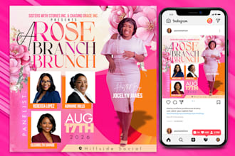 create professional online or social media flyer, or ig post