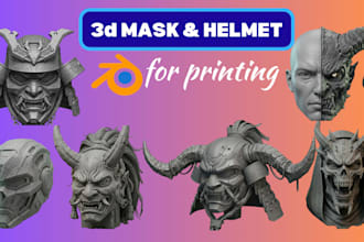 create custom 3d mask cosplay helmet knight armor for 3d printing