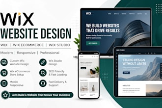 design wix website, wix ecommerce store and wix studio site