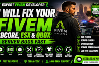 develop custom fivem server scripts esx qbcore vrp developer
