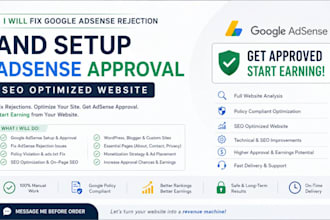 get google adsense approved and fix websites issues