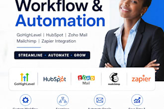setup gohighlevel workflow hubspot automation zoho mailchimp zapier integration
