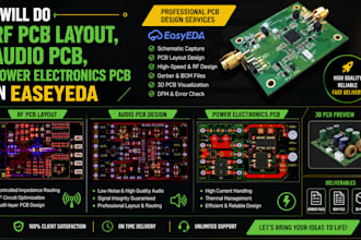 do rf pcb layout, audio pcb, power electronics pcb in easyeda