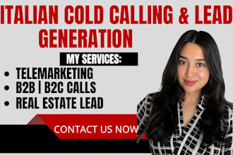 do b2b calls to qualify leads and generate prospects in italian and usa