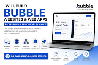 build responsive bubble websites and no code web apps