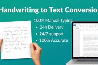 convert handwriting to text and fast typing service