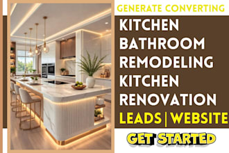 generate kitchen renovation, bathroom modeling leads, service website