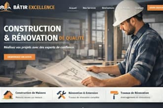 design squarespace construction website contractor business website service site