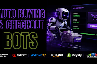 build auto purchase bot, pokemon shopping bot, walmart, target auto checkout bot