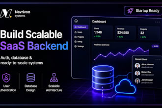 build scalable saas backend with authentication and  database