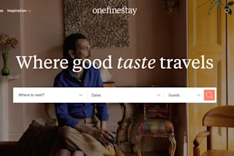 design short term rental website, vacation rental, hotel booking website