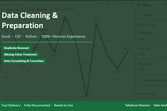 clean, organize, and prepare your data for analysis