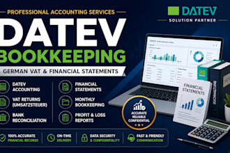 manage datev bookkeeping, german vat and financial statements