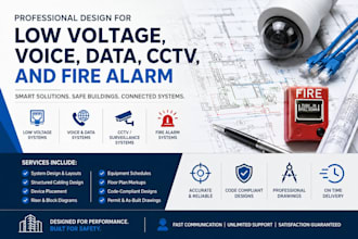 design low voltage, voice, data, cctv, and fire alarm system