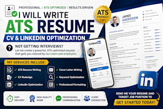 write ats resume CV and linkedin optimization