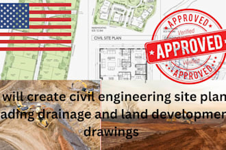 civil engineering site plan development grading drainage design drawings permit