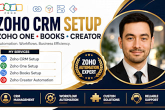 setup zoho crm zoho one books zoho creator automation