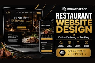 create squarespace restaurant website with online ordering and booking