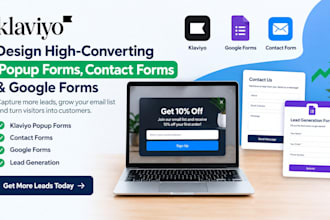 design converting klaviyo popup form contact form google form leads generation
