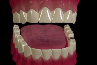 create 3d dental animation, medical animation, 3d dental explainer video