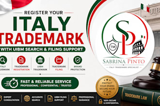 register your trademark in italy with uibm search filing and full legal support