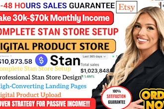sales guarantee complete stan store setup, stan store, stan store marketing