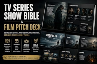create TV series pitch bible, show bible, TV pitch deck, lookbook or pilot bible