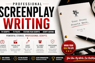 write a movie script tv pilot feature film script and scripts editing
