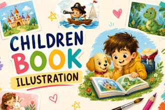 illustrate children story book illustration and kids story book illustration