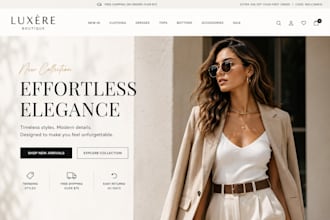 design wix online boutique website fashion ecommerce store clothing website