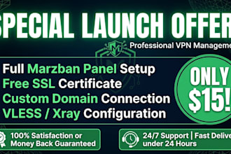 setup marzban panel with vless xray at special launch price