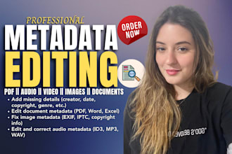 do metadata editing, data extraction for image, document, audio and video