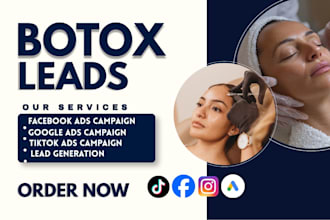 generate 500 verified botox leads plastic surgery leads via facebook google ads