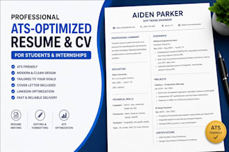 create a professional student resume or CV